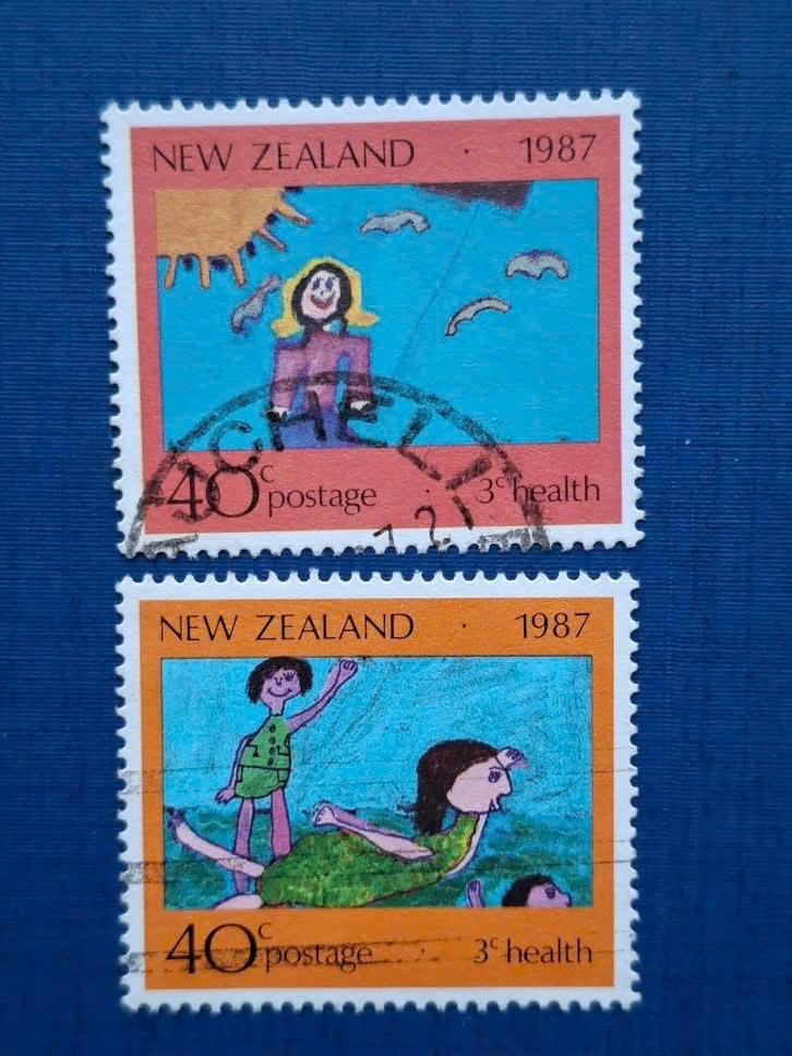 Postzegel Nieuw Zeeland 1987 2 zegels Gezondheidszorg 05-04, Ophalen of Verzenden, Postfris