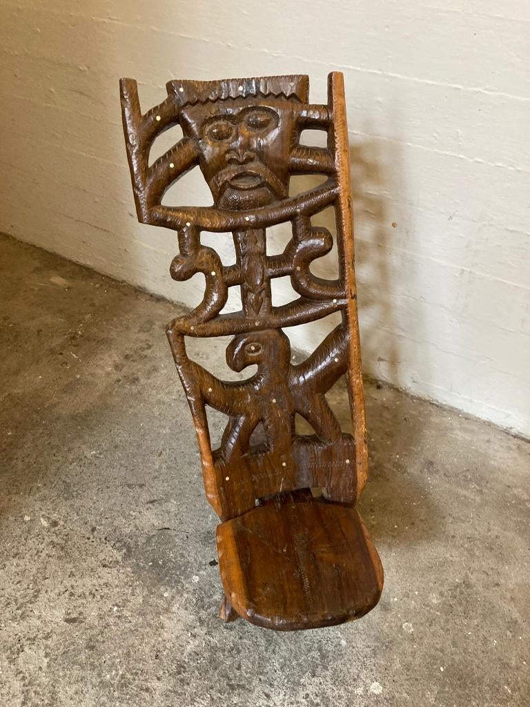 Orginele Palaver stoel uit Mali., Bruin, Ophalen of Verzenden, Zo goed als nieuw, Afrikaans.