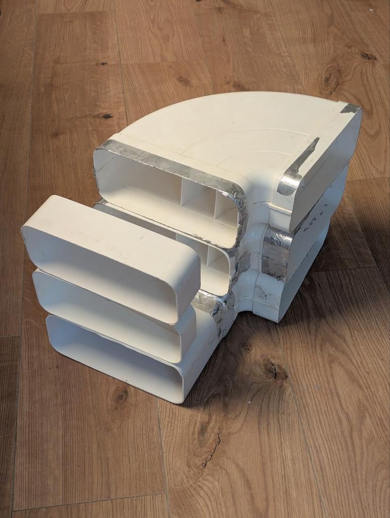 Ventilatiekanaal 90x220mm met 3 bochten en rechte stukken, Ophalen of Verzenden, Ventilator