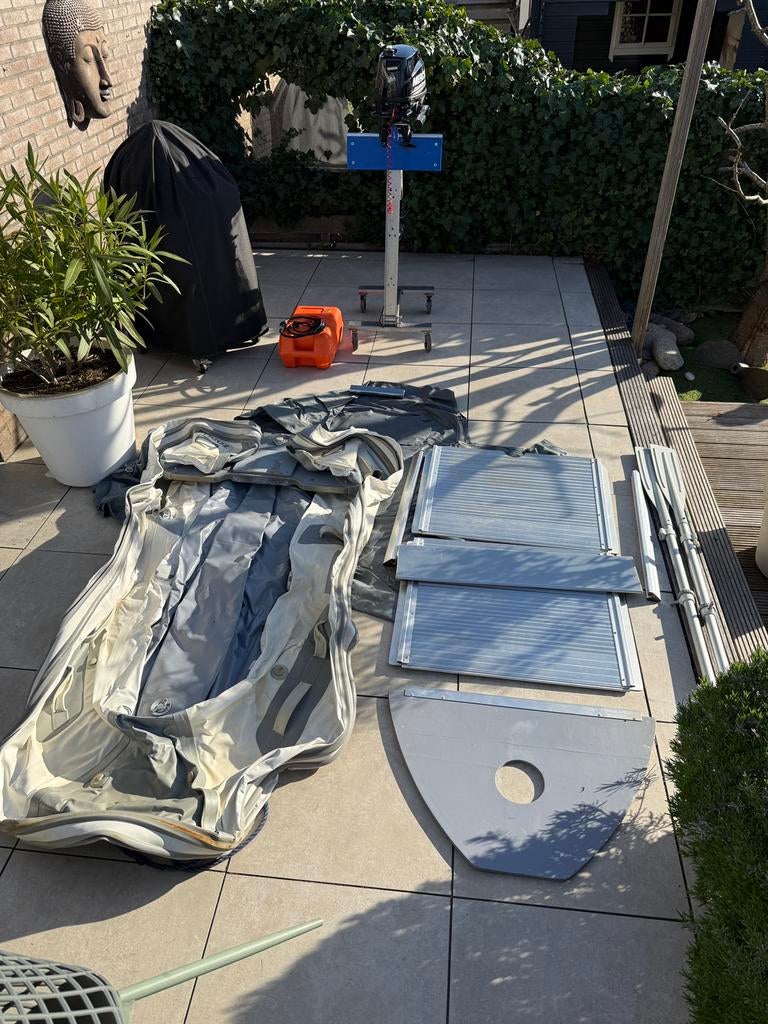 Zodiac 230 met mercury 5 pk, Watersport en Boten, Ophalen, Benzine, Minder dan 70 pk, Overige materialen