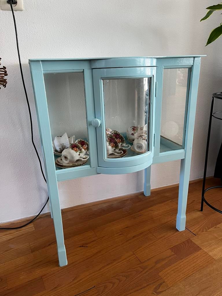 Vitrinekastje, Huis en Inrichting, Kasten | Vitrinekasten, Ophalen, Gebruikt, 50 tot 100 cm, Minder dan 100 cm