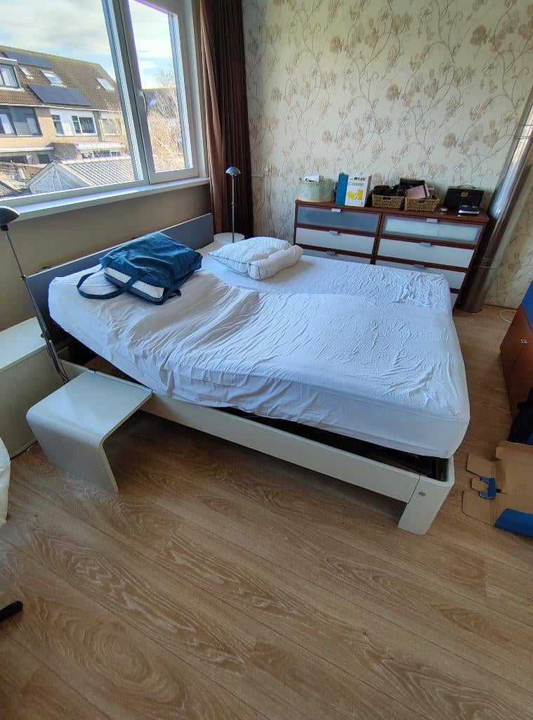 Auping bed ombouw incl. lattenbodems en matrassen, Ophalen, Overige materialen, Tweepersoons, 180 cm