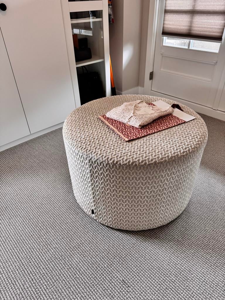 Keijser & co poef hocker, Ophalen, Gebruikt, Rond, Minder dan 50 cm