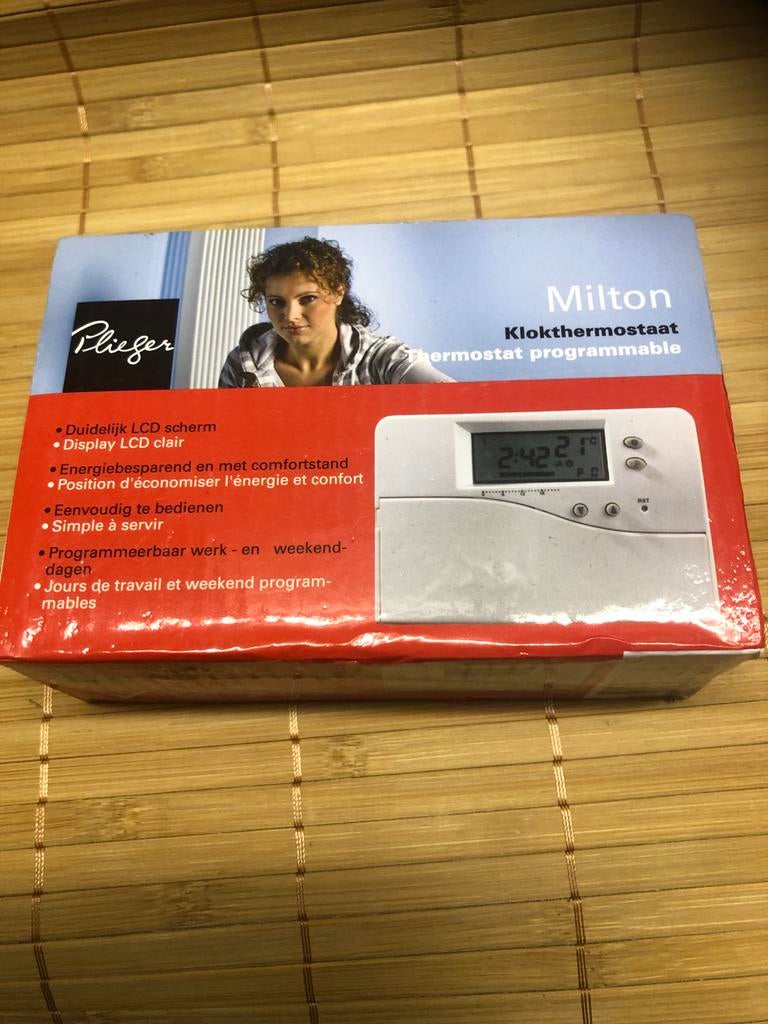 Plieger Milton Klokthermostaat Programmeerbaar, Ophalen of Verzenden, Nieuw