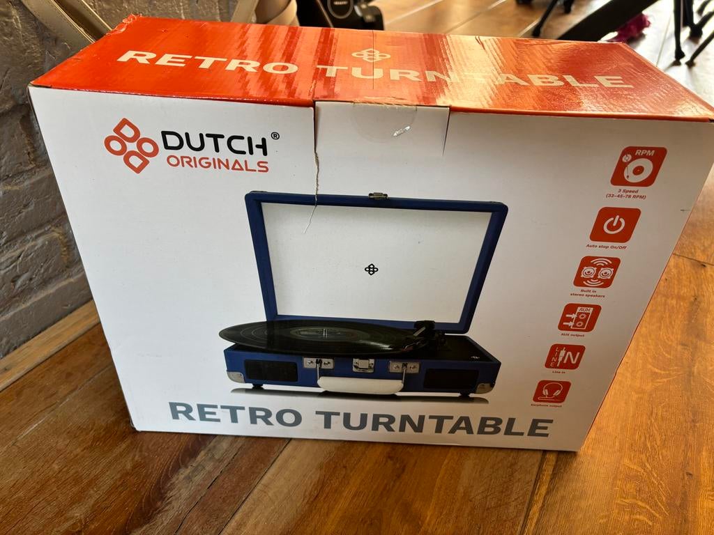 Dutch Originals Retro Platenspeler nieuw, Audio, Tv en Foto, Platenspelers, Overige merken, Automatisch, Nieuw, Ophalen of Verzenden