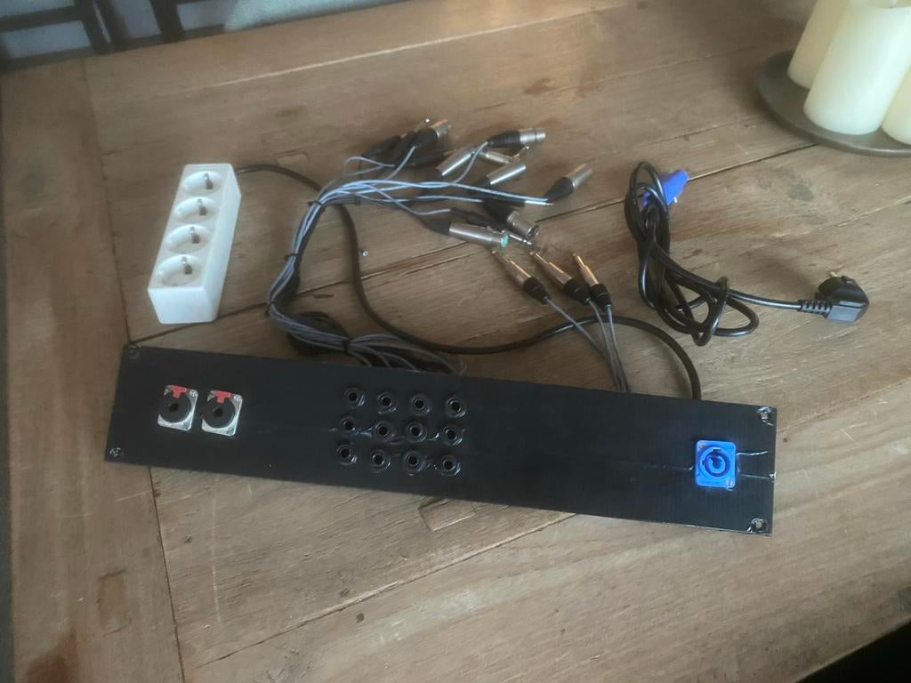 19 inch Aansluitpaneel met Jack, XLR en Powercon, Muziek en Instrumenten, Gebruikt, Ophalen of Verzenden, Nvt, Apparatuur