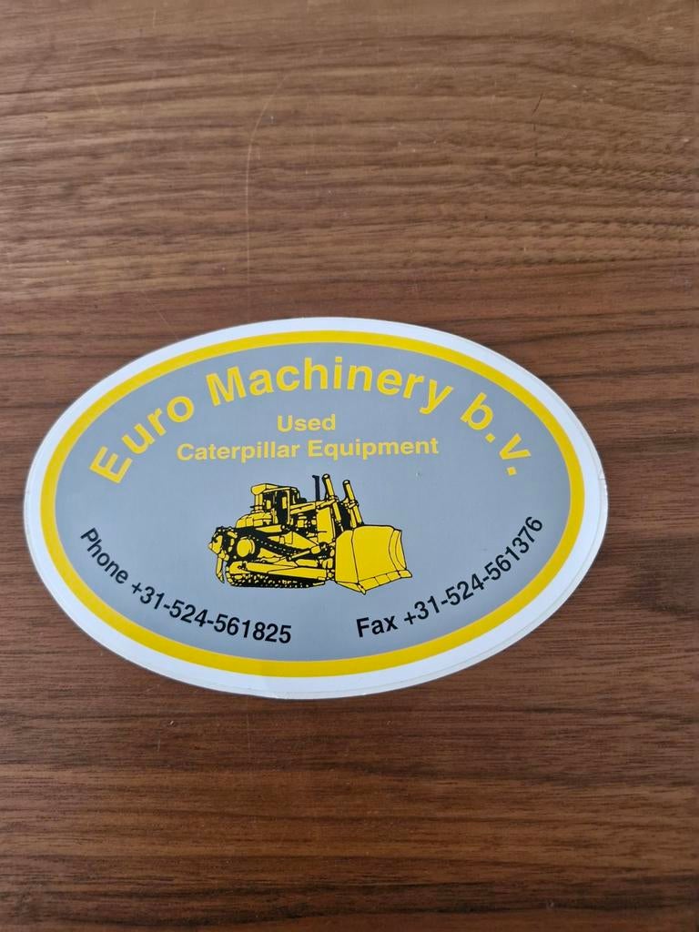 6349 Euro Machinery b.v. Sticker - Caterpillar Apparatu, Verzamelen, Stickers, Ophalen of Verzenden