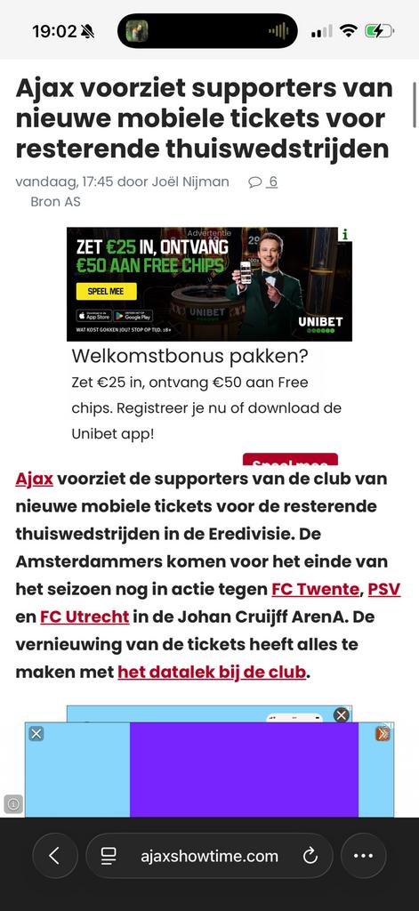 PAS OP! met kopen ajax tickets worden verwijdert -Twente PSV, Tickets en Kaartjes, Twee personen