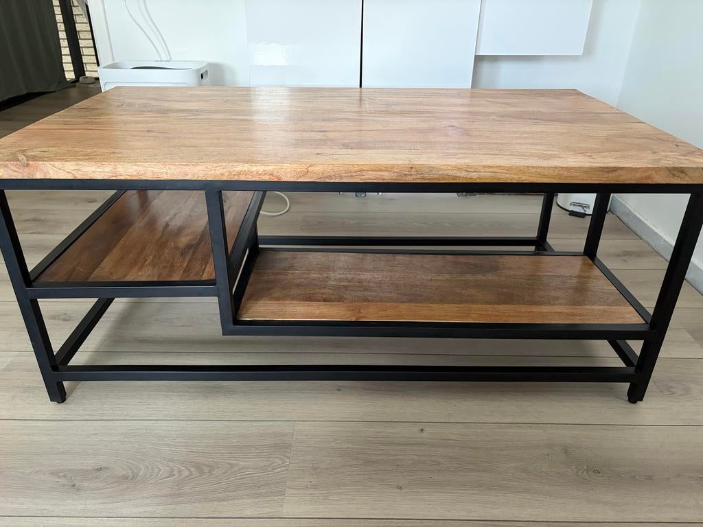 Salontafel van mangohout, Ophalen, 100 tot 150 cm, Nieuw, 50 tot 100 cm