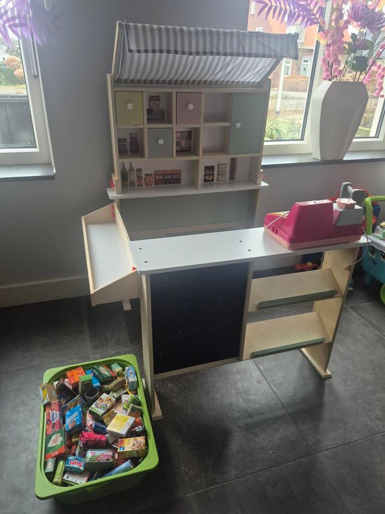 Lidl speelgoedwinkel met mini boodschappen, Kinderen en Baby's, Speelgoed | Overig, Zo goed als nieuw, Jongen of Meisje, Ophalen