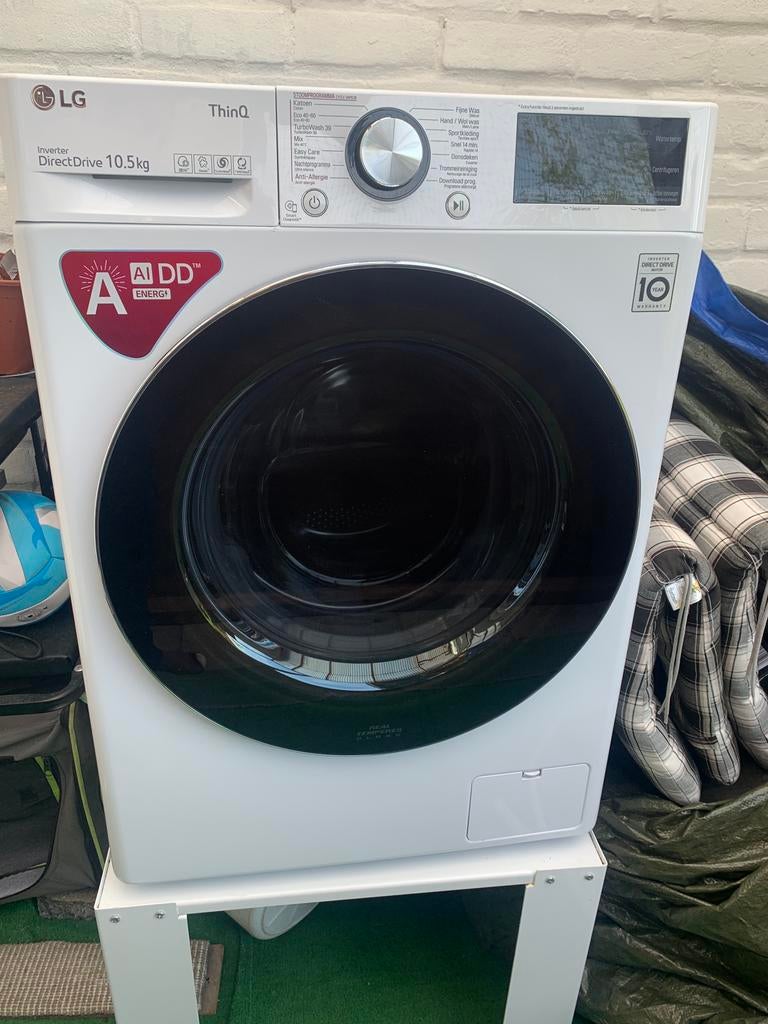LG ThinQ wasmachine zgan, Witgoed en Apparatuur, Wasmachines, Ophalen, 1200 tot 1600 toeren, Gebruikt, 10 kg of meer