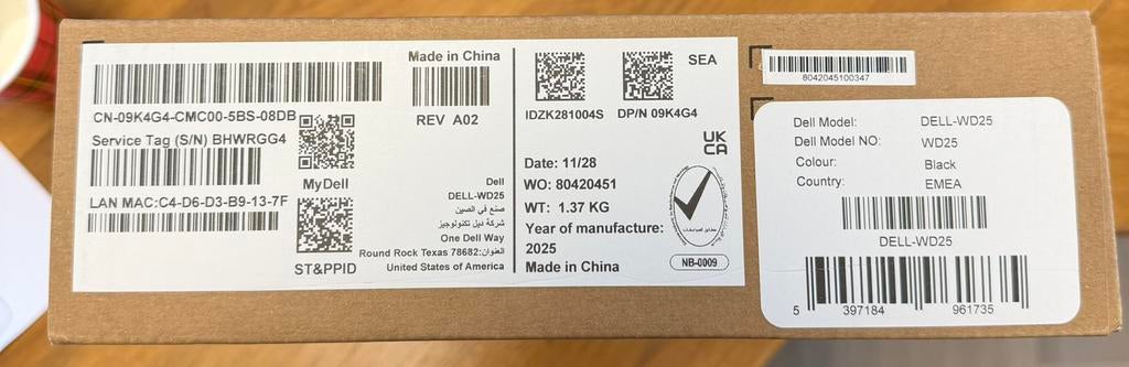 Dell Pro Dock WD25, Computers en Software, Dockingstations, Verzenden, Zo goed als nieuw