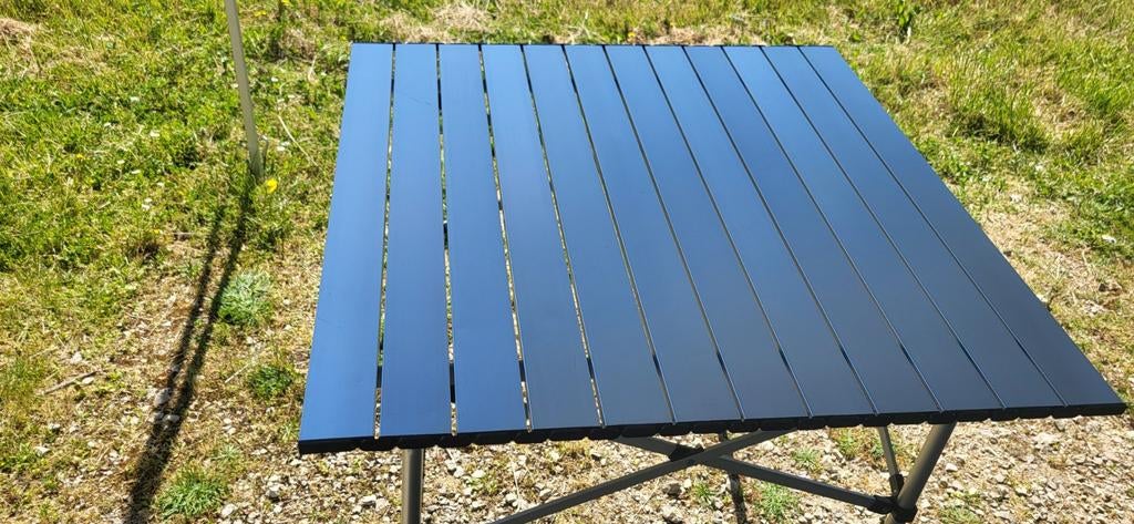 1 seizoen gebruikte  aluminium camping tafel, Tuin en Terras, Tuintafels, Ophalen, Zo goed als nieuw, Rechthoekig, Aluminium