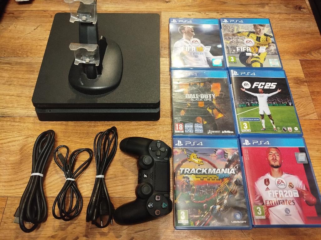 Playstation 4 slim + controller  & 6 spellen, Spelcomputers en Games, Spelcomputers | Sony PlayStation 4, Ophalen, Zo goed als nieuw