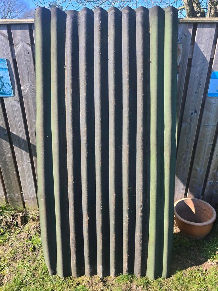 16 x Gebruikte groene betmume golfplaat voor dak of schuur, Doe-het-zelf en Verbouw, Dakpannen en Dakbedekking, Ophalen of Verzenden