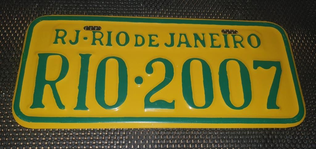 Braziliaans Souvenir-Kenteken: "RIO-2007" ️, Verzamelen, Automerken, Motoren en Formule 1, Gebruikt, Auto's, Ophalen of Verzenden