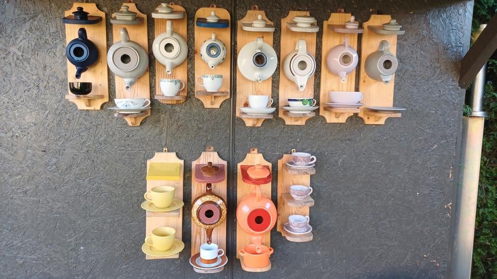 Vogelhuisjes van theepotten, Ophalen of Verzenden