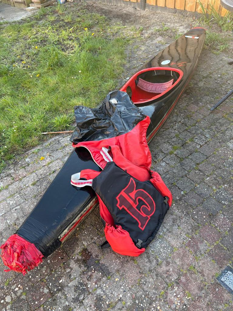 Polo kajak met spatzeil en zwemvest, Watersport en Boten, Ophalen, 1-persoons