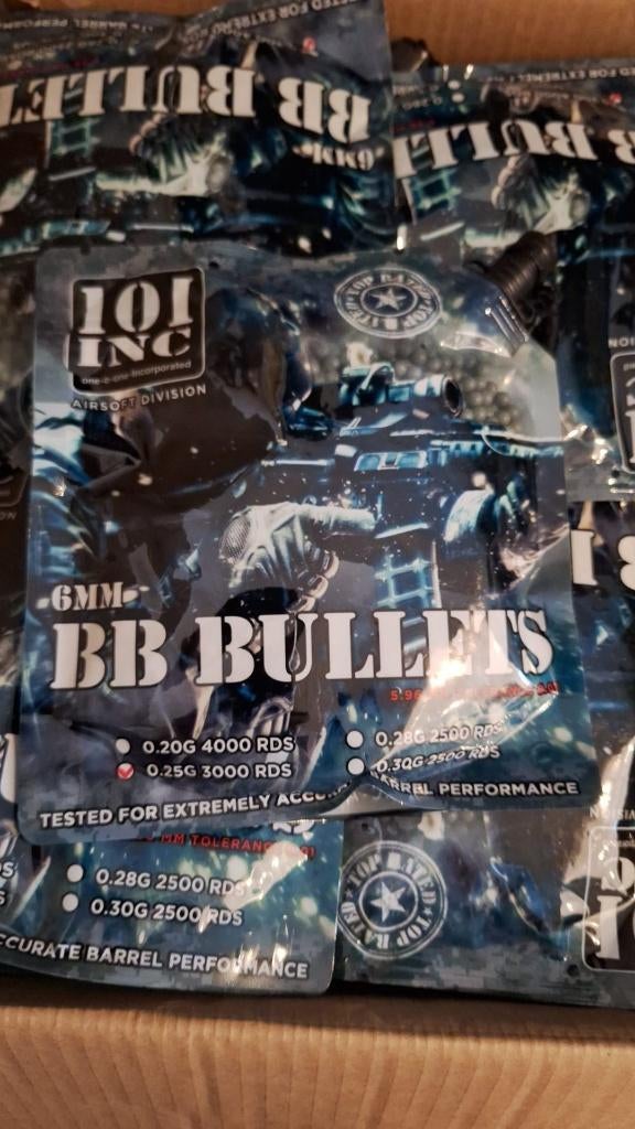Airsoft BB 0.25g 101 inc (nog 18stuks), Ophalen of Verzenden, Nieuw