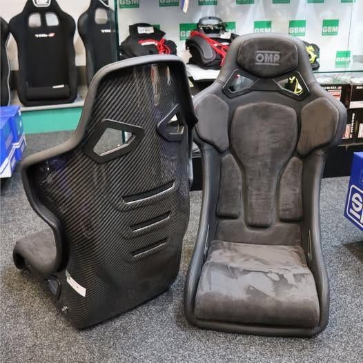 OMP RT FRP Carbon kuipstoel sportstoel alcantara leder, Ophalen of Verzenden