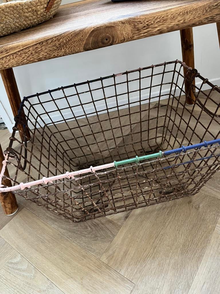 Brocante Ijzeren Draadmand, Antiek en Kunst, Curiosa en Brocante, Ophalen