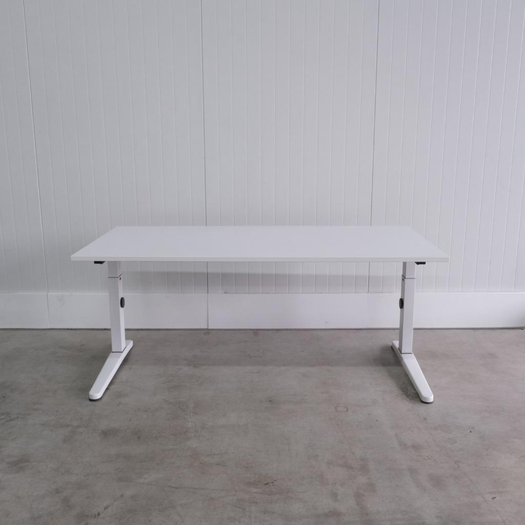 Steelcase knop instelbaar bureau - 180x90cm - H64-92 - BR81, Gebruikt, -, -, In hoogte verstelbaar