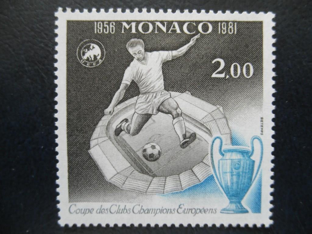 Postzegels Monaco 1981 voetbal - cat.w.€ 1,20 (*)., Ophalen of Verzenden