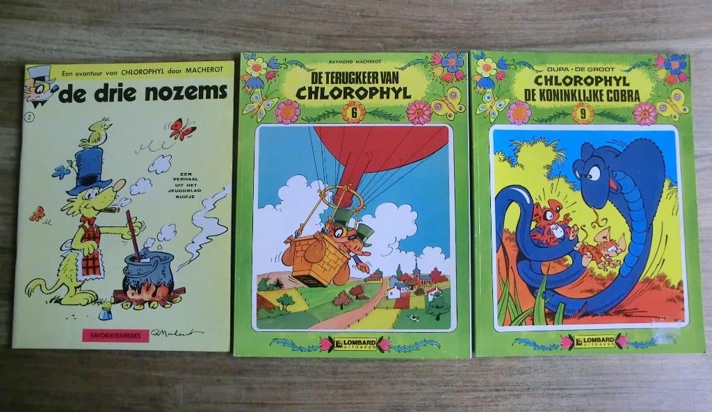 3 stripboeken uit de serie van Chlorophyl, Meerdere stripboeken, Ophalen of Verzenden, Gelezen