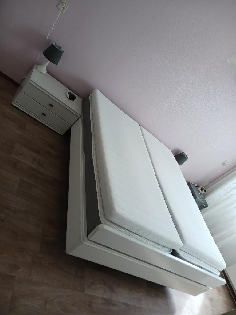 tweepersoonsbed (auping), Ophalen, Wit, Tweepersoons, 200 cm