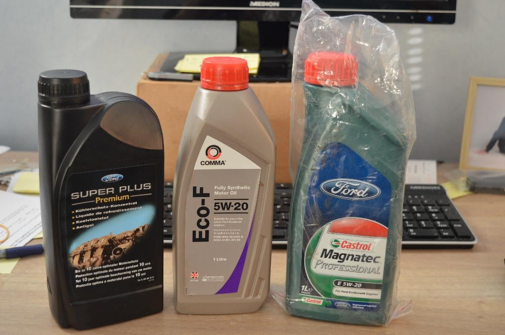 Motorolie en koelvloeistof voor een Ford Focus, Ophalen