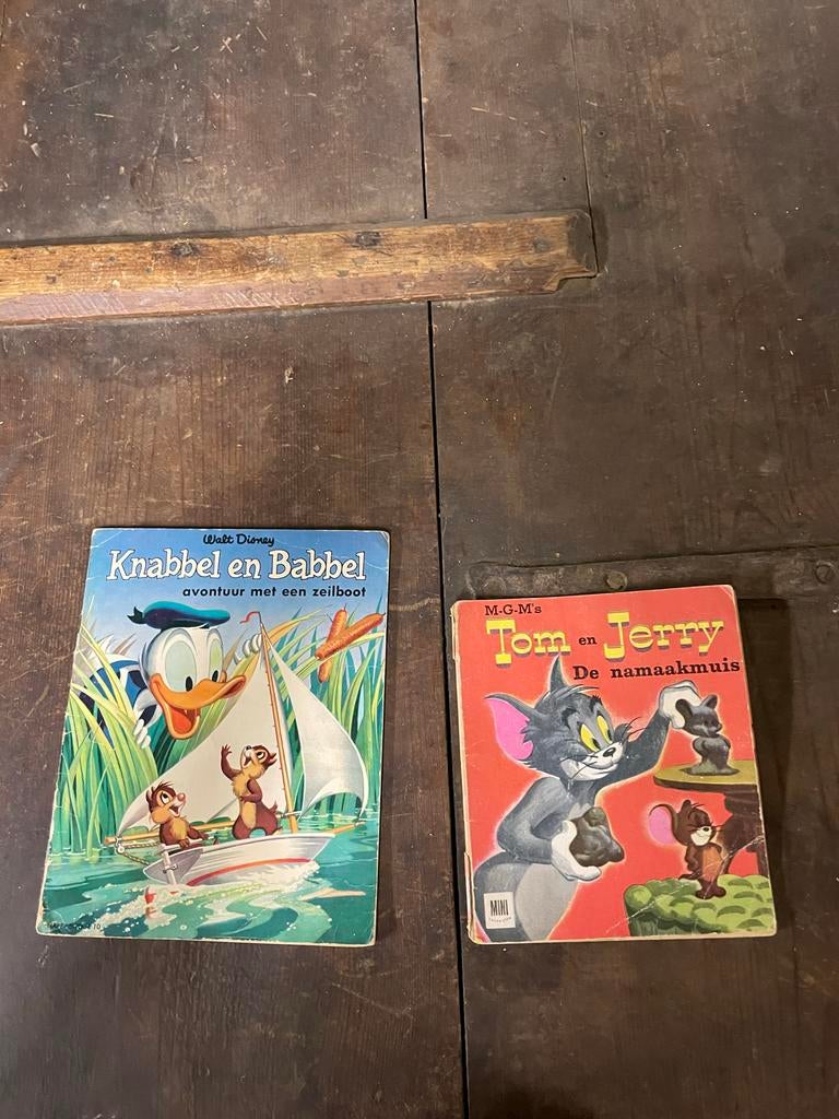 Antieke kinderboeken: Kwebbel & Babbel, Tom & Jerry, Ophalen of Verzenden, Gelezen, Prentenboek