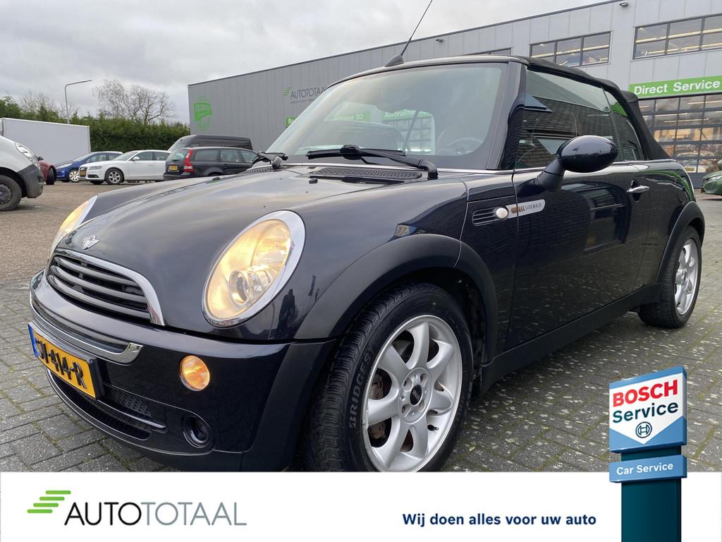 Mini Mini Cabrio 1.6 One Sidewalk LEDER | STOELVERW. | 130dk, Auto's, Mini, Gebruikt, 4 cilinders, Cabriolet, 4 stoelen