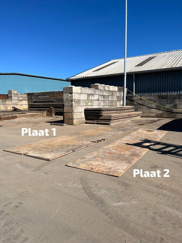 Partij stalen rijplaten, Doe-het-zelf en Verbouw, Metalen, Ophalen, Gebruikt, Nvt, Nvt