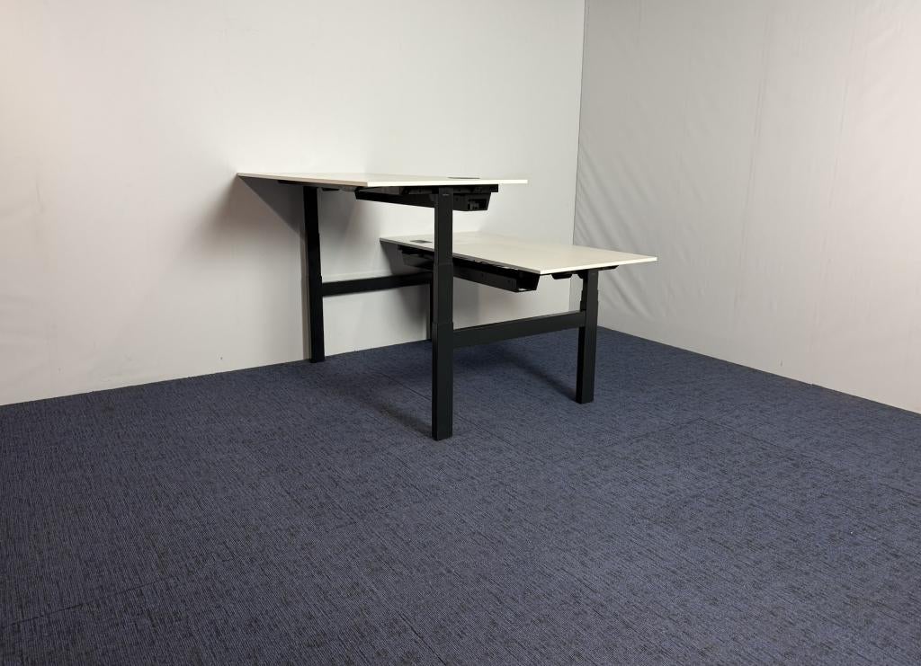 2 x Bench zit/sta bureau Ahrend Balance - 160 x 170 cm., Ophalen, In hoogte verstelbaar, Gebruikt