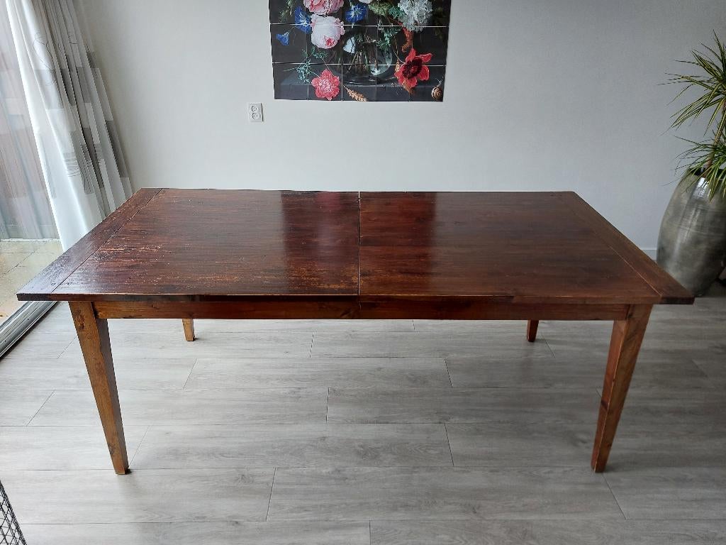 uitschuif tafel Teak van 2 meter tot 2.50 meter tot 3 meter, Huis en Inrichting, Tafels | Eettafels, Ophalen, Gebruikt, Teakhout