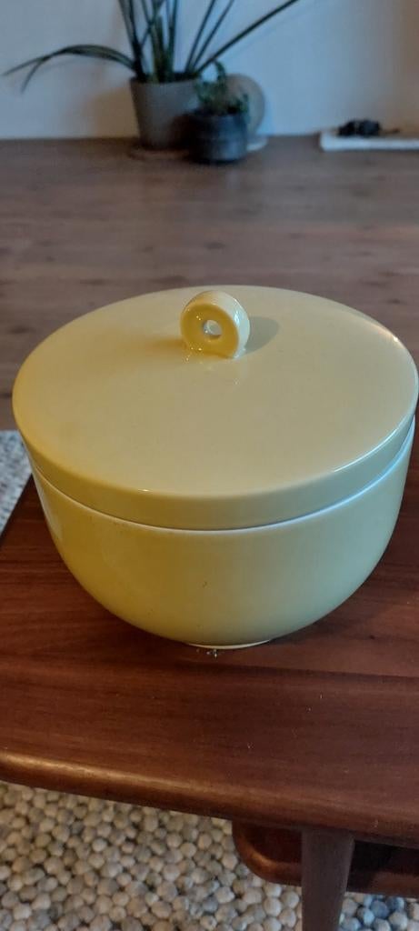 IKEA 365+ Schaal met deksel, geel veldspaatporselein, Ophalen, Overige stijlen, Schaal of Schalen