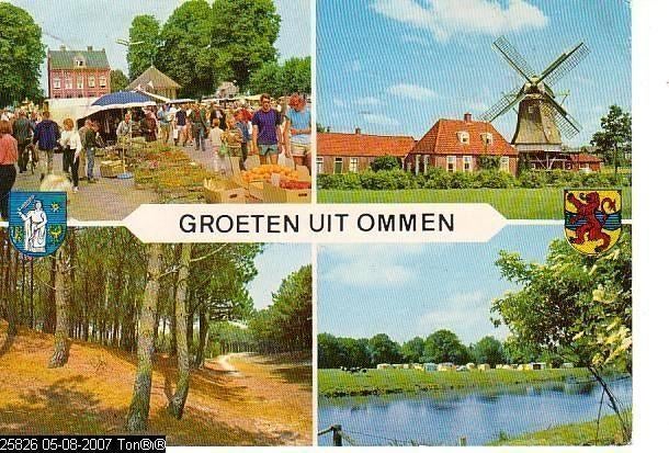 Ansichtkaart	Ommen	4-luik, Verzenden, 1960 tot 1980, Gelopen, Overijssel