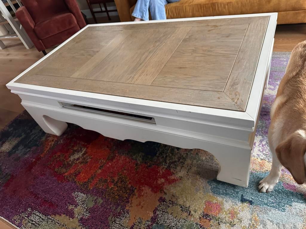 Rivièra Maison salontafel 55x80x150, 100 tot 150 cm, 50 tot 75 cm, Eikenhout, Zo goed als nieuw