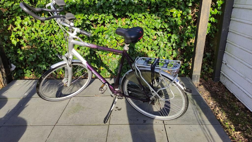 Sparta Neo Deep Purple/Silver herenfiets 65cm, Ophalen, Sparta, Gebruikt, Versnellingen