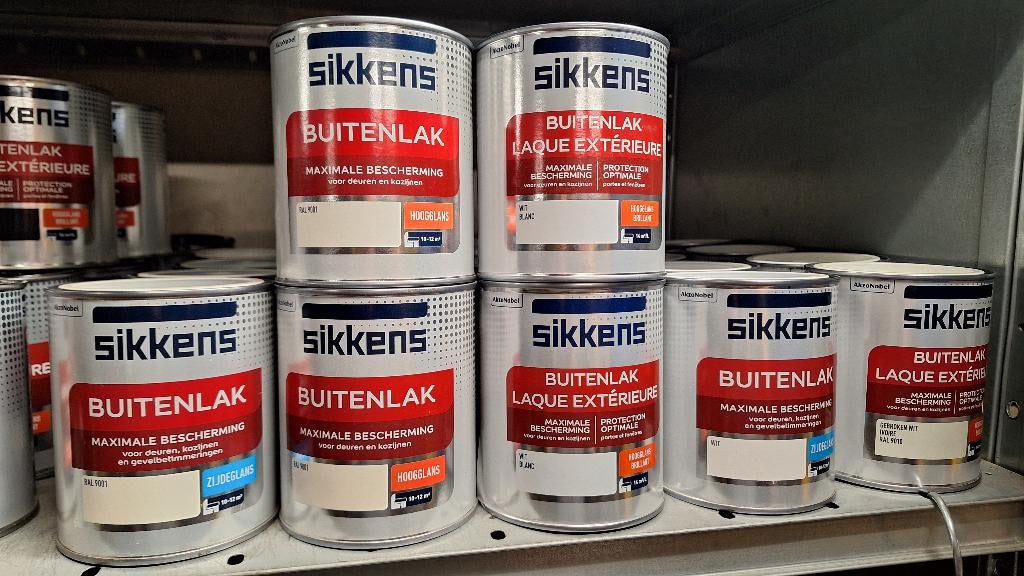 Sikkens Verf Wit Monumenten Groen wit Zwartgrijs, Doe-het-zelf en Verbouw, Verf, Beits en Lak, Overige kleuren, ., Nieuw, Ophalen of Verzenden