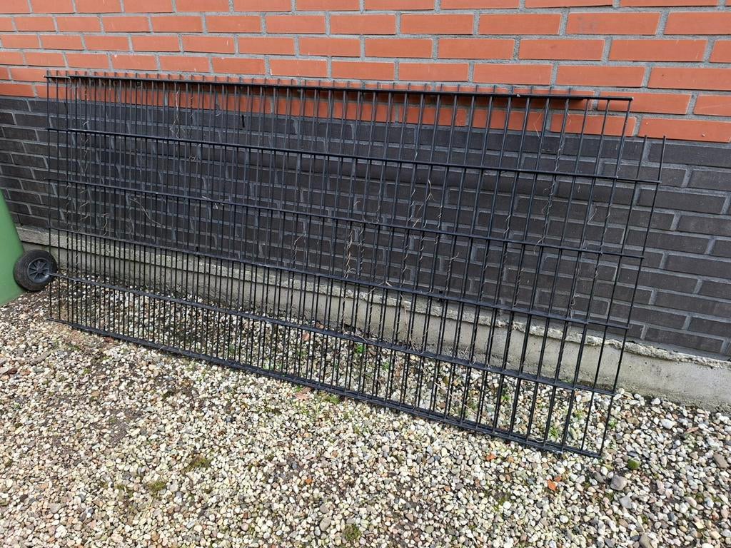 2 x dubbeldraad hekwerk, Ophalen, Gebruikt, IJzer, Dubbelstaafmat hekwerk