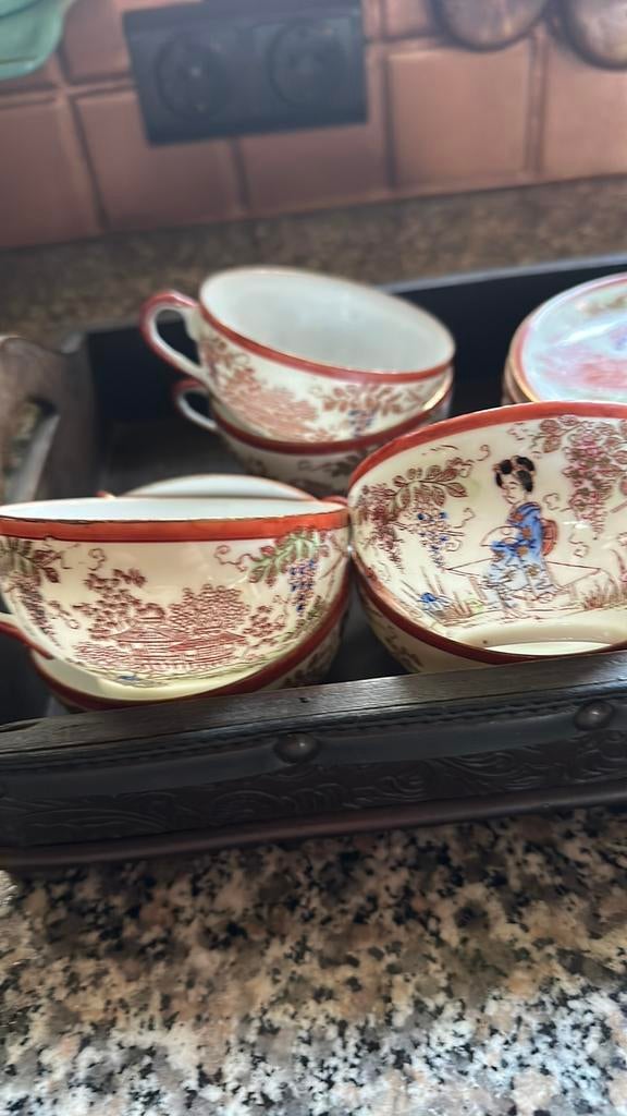 Eierschaal postelein punt gaf nooi gebruik kop en schotel, Antiek en Kunst, Ophalen of Verzenden