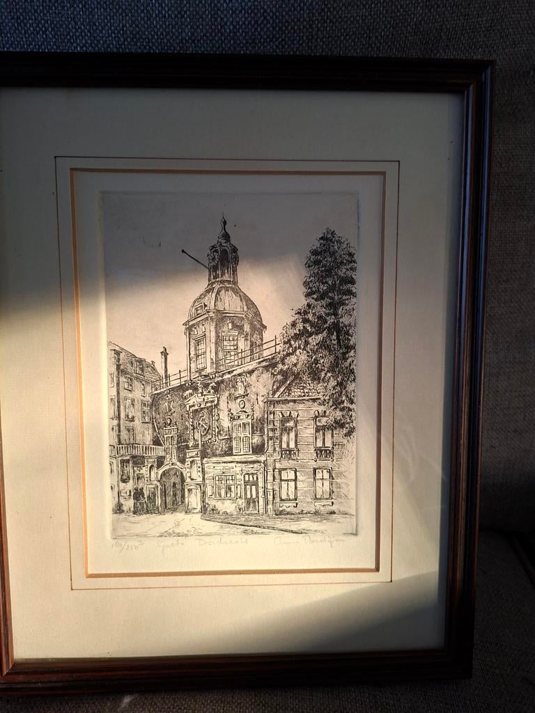 Twee kleine etsen van Anna, Antiek en Kunst, Ophalen of Verzenden