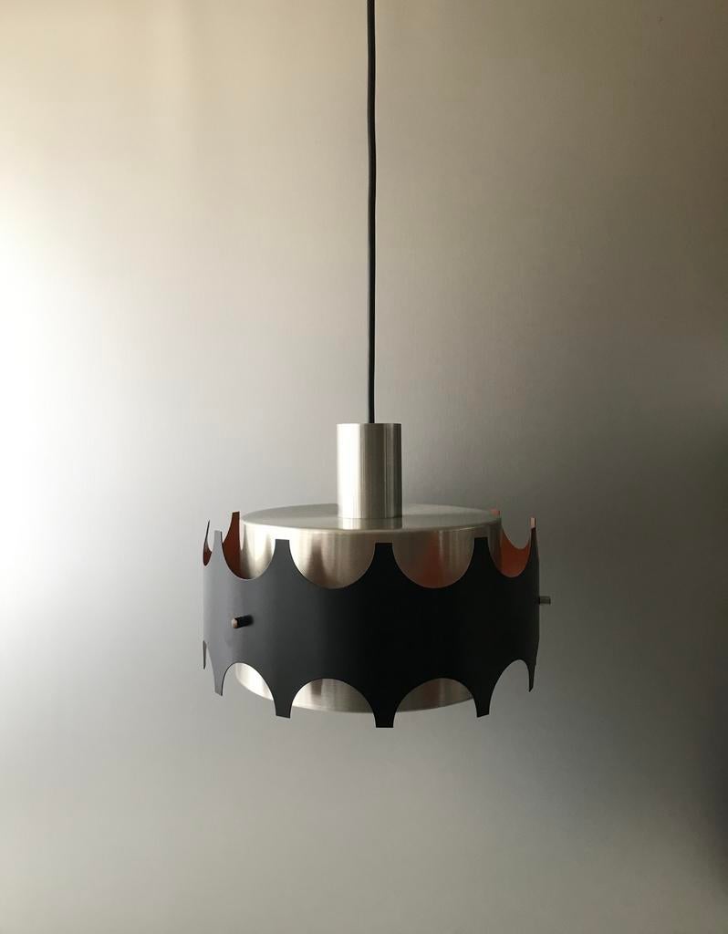 Veb Metalldrücker 60s pendant silence of the lamps, Gebruikt, Mid century modern vintage design, Ophalen of Verzenden, Metaal