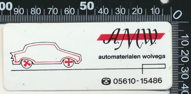 Sticker: Automaterialen Wolvega, Verzamelen, Ophalen of Verzenden, Zo goed als nieuw, Auto of Motor