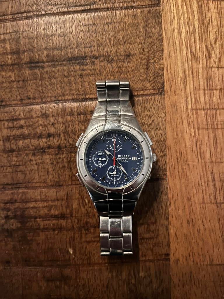 Pulsar Chronograph 100M Horloge, Staal, Polshorloge, 1960 of later, Ophalen