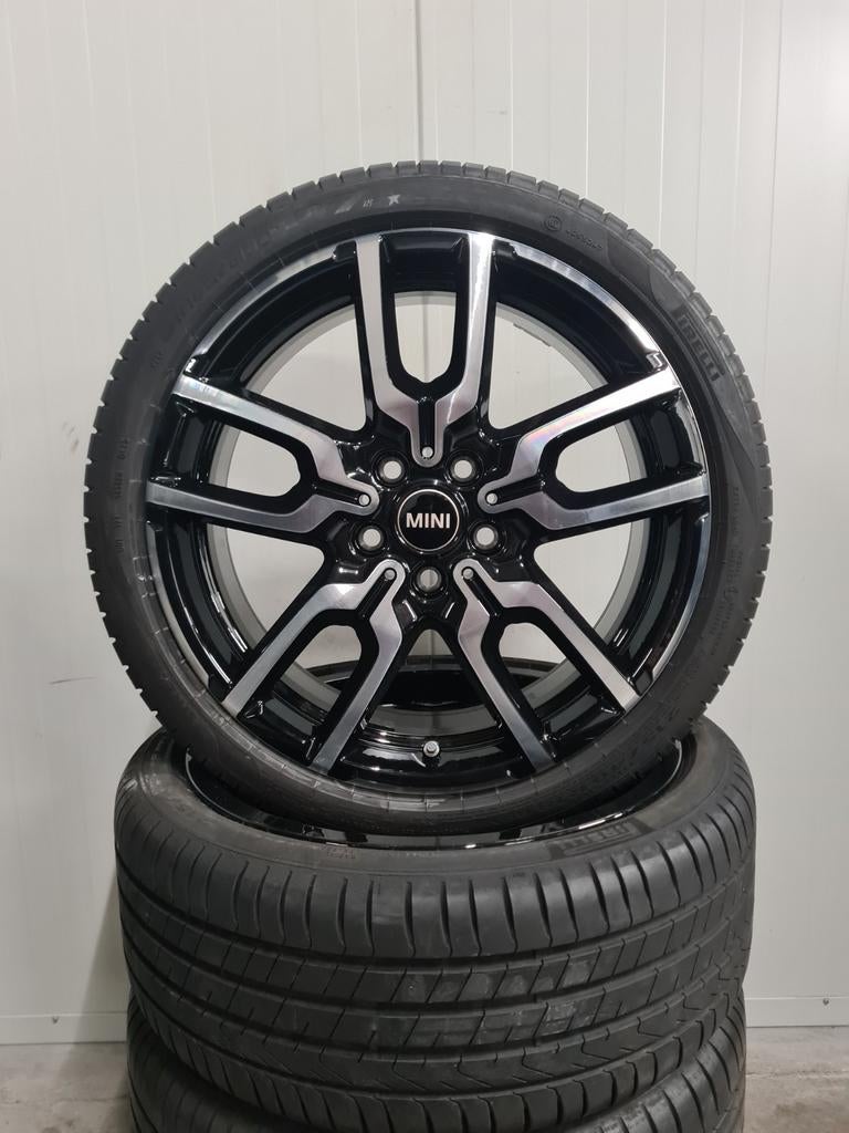 18' Mini Cooper F65 F66 F67 Styling 960 JCW met zomerbanden, Ophalen, 18 inch, 215 mm, Banden en Velgen