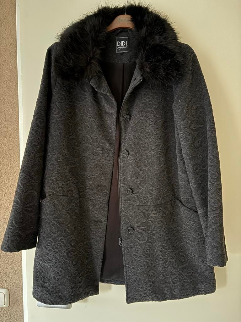 Didi halflange damesjas met print, Ophalen of Verzenden, Zo goed als nieuw, Maat 38/40 (M), Zwart