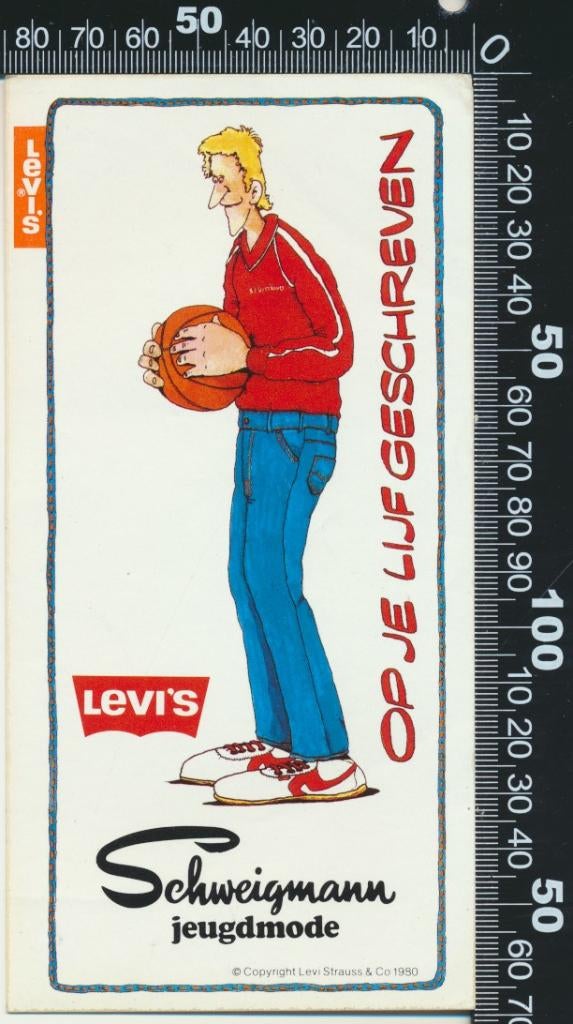 Sticker: Schweigmann Jeugdmode - Levis, Verzamelen, Ophalen of Verzenden, Zo goed als nieuw, Bedrijf of Vereniging