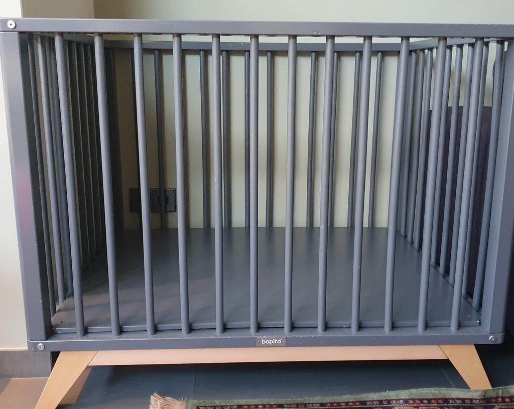 Bopita box Lynn antraciet hout, Kinderen en Baby's, Boxen, Ophalen, Gebruikt, In hoogte verstelbaar